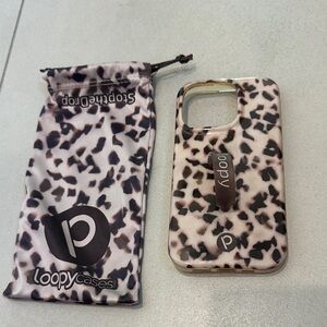 Loopy IPhone 14 Pro Case Tortoise with Grip